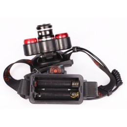 Фонарь налобный аккумуляторный LED5338 3.7В 3LED 5Вт фокус 2 ак. 4 реж. USB бокс черн. Ultraflash 15