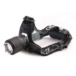 Фонарь налобный аккумуляторный LED5339 3.7В LED+син. LED 5Вт фокус 2 ак. 4 реж USB черн. Ultraflash