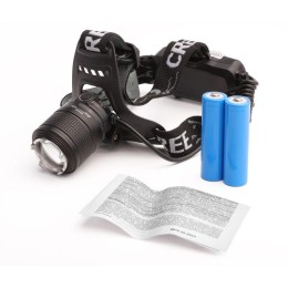 Фонарь налобный аккумуляторный LED5339 3.7В LED+син. LED 5Вт фокус 2 ак. 4 реж USB черн. Ultraflash