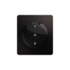 Розетка 1-м СП ROUND MIELE 16А с заземл. защ. шторки и крышкой оникс Kranz KR-78-0702-3