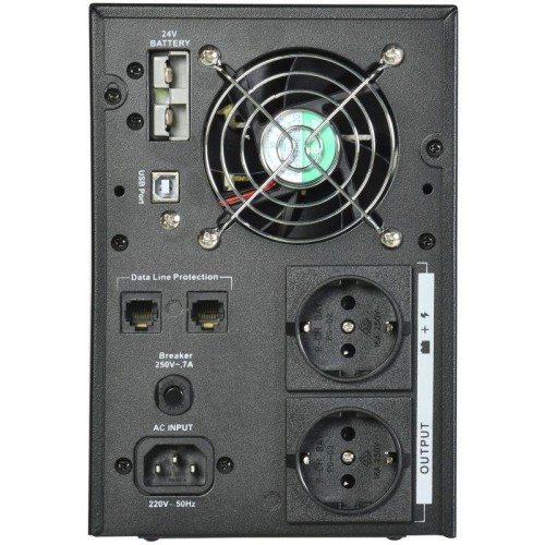 Источник бесперебойного питания ELECTRA LT 1кВА/0.8кВт без АКБ USB Schuko ITK ELT-1000VA-1-L-S