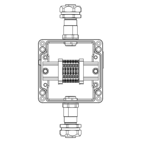 Коробка взрывозащищенная клеммная из алюминия TBE-A-12-(6xCBC.2)-1xKAEPM2MHK-20(A)-1xKAEPM2MHK-20(C)1Ex e IIC Т5 Gb / Ex tb IIICT95град.C Db IP66 DKC 1201.121.22.11B
