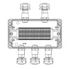 Коробка взрывозащищенная клеммная из алюминия TBE-A-14-(25xHMM.2)-2xKAEPM2MHK-20(A)-3xKAEPM2MHK-20(C)1Ex e IIC Т5 Gb / Ex tb IIICT95град.C Db IP66 DKC 1201.141.22.11D