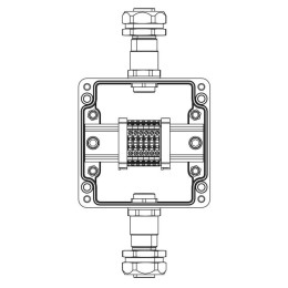 Коробка взрывозащищенная клеммная из полиэстера TBE-P-03-(6xCBC.2)-1xKAEPM2MHK-20(A)-1xKAEPM2MHK-20(C)1Ex e IIC Т5 Gb / Ex tb IIICT95град.C Db IP66/КЗ DKC 1231.031.22.11B