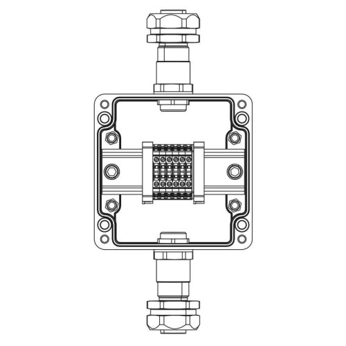 Коробка взрывозащищенная клеммная из полиэстера TBE-P-03-(6xCBC.2)-1xKAEPM2MHK-20(A)-1xKAEPM2MHK-20(C)1Ex e IIC Т5 Gb / Ex tb IIICT95град.C Db IP66/КЗ DKC 1231.031.22.11B