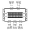 Коробка взрывозащищенная клеммная из полиэстера TBE-P-04-(25xHMM.2)-2xKAEPM2MHK-20(A)-3xKAEPM2MHK-20(C)1Ex e IIC Т5 Gb / Ex tb IIICT95град.C Db IP66/КЗ DKC 1231.041.22.11D