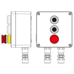 Пост управления взрывозащищенный из алюминия CPE-A-17-(2xP1B(11)-1xP3E(11))-2xKA2MHK(C)1Ex d e IIC Т5 Gb / Ex tb IIIC T95град.C Db IP66 DKC 2201.171.22.11F
