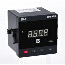 Вольтметр цифровой ВМ-96D 3ф вх. 600В вых. DO+RS-485 96х96мм LED-дисплей DEKraft 50389DEK