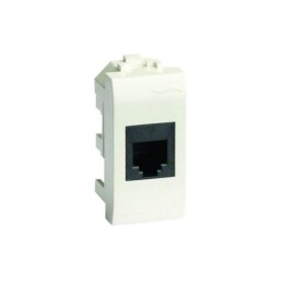 Розетка компьютерная СП 1мод. Brava RJ45 кат.5E экранир. сл. кость DKC 75457S