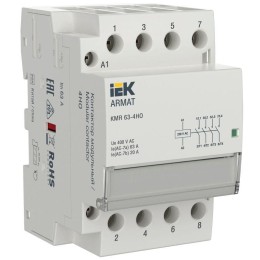 Контактор модульный KMR 63А 230В AC 4НО ARMAT IEK AR-KMR10-063-40-230