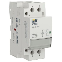 Контактор модульный KMR 63А 24В AC/DC 2НО ARMAT IEK AR-KMR20-063-20-024