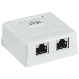 Розетка компьютерная 2-м ОП RJ45 кат.5E FTP ITK CS2-1C5EF-22