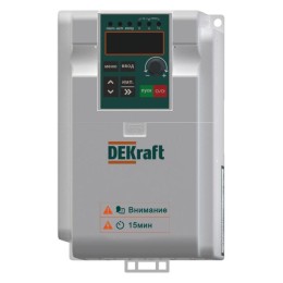 Преобразователь частоты DEKV060 2.2кВт 220В 1ф с тормозн. модулем DEKraft DEKV060G2R2S2B