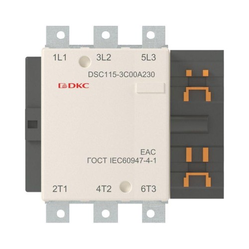 Контактор магнитный DSC115-3C00A230 115А 55кВт (AC3) 220В AC DKC DSC115-3C00A230