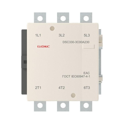 Контактор магнитный DSC330-3C00A230 330А 160кВт (AC3) 220В AC DKC DSC330-3C00A230