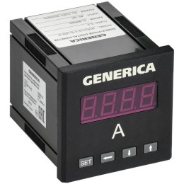 Амперметр цифровой щитовой 1ф 72х72 LED GENERICA IDA11-5-1-0-LED-G