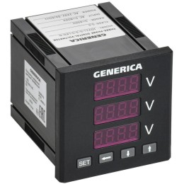 Вольтметр цифровой щитовой 3ф 72х72 LED GENERICA IDV11-5-3-0-LED-G