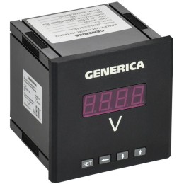 Вольтметр цифровой щитовой 1ф DO RS-485 96х96 LED GENERICA IDV21-5-1-3-LED-G