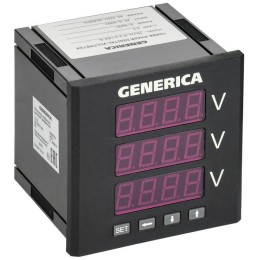 Вольтметр цифровой щитовой 3ф 96х96 LED GENERICA IDV21-5-3-0-LED-G