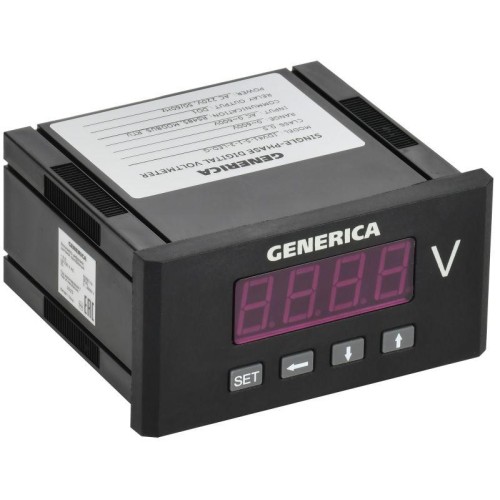 Вольтметр цифровой щитовой 1ф DO RS-485 48х96 LED GENERICA IDV41-5-1-3-LED-G