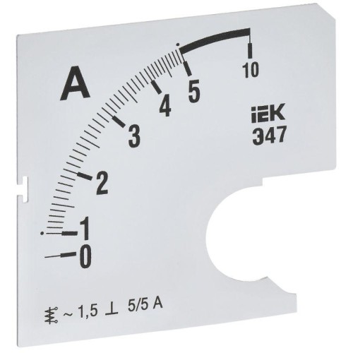 Шкала сменная для амперметра Э47 5/5А-1.5 72х72мм IEK IPA10D-SC-0005