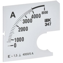 Шкала сменная для амперметра Э47 4000/5А-1.5 72х72мм IEK IPA10D-SC-4000