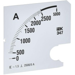 Шкала сменная для амперметра Э47 2500/5А-1.5 96х96мм IEK IPA20D-SC-2500