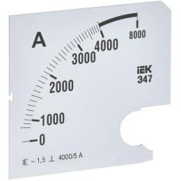 Шкала сменная для амперметра Э47 4000/5А-1.5 96х96мм IEK IPA20D-SC-4000