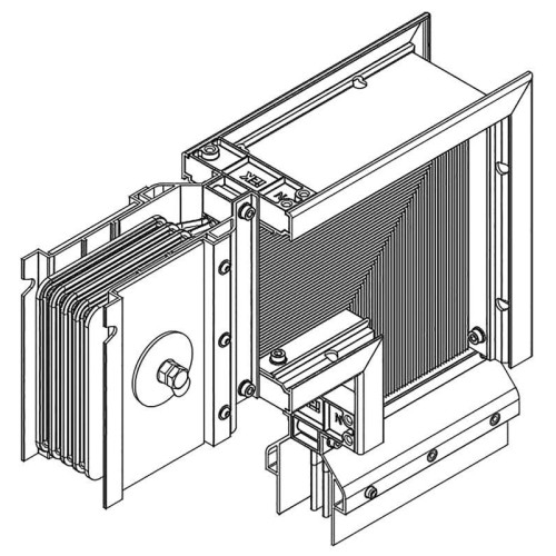 Секция угловая вниз 630А Al 3L+N+PER НК IP55 тран. IEK LB-0630A4-25-F-LD