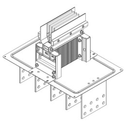 Секция фланцевая Тип2 1000А Al 3L+N+PER НК IP55 тран. IEK LB-1000A4-25-F-F2