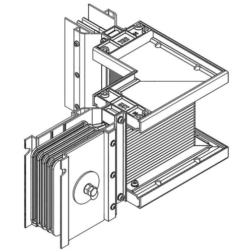 Секция угловая лев. 1000А Al 3L+N+PER IP55 тран. IEK LB-1000A4-35-F-LL