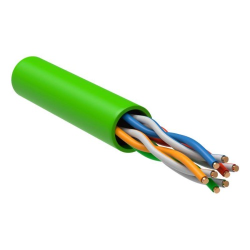 Кабель витая пара U/UTP кат.5E 4х2х24AWG solid LSZH нг(А)-HFLTx зел. (305м) (м) ITK LC1-C5E04-122