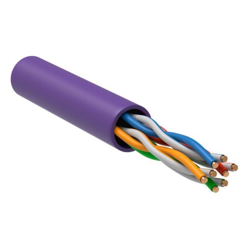 Кабель витая пара U/UTP кат.5E 4х2х24AWG solid LSZH фиолет. (уп.305м) ITK LC1-C5E04-126