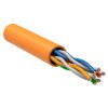 Кабель витая пара U/UTP кат.5E 4х2х24AWG solid LSZH нг(А)-HF оранж. (305м) (м) ITK LC1-C5E04-127