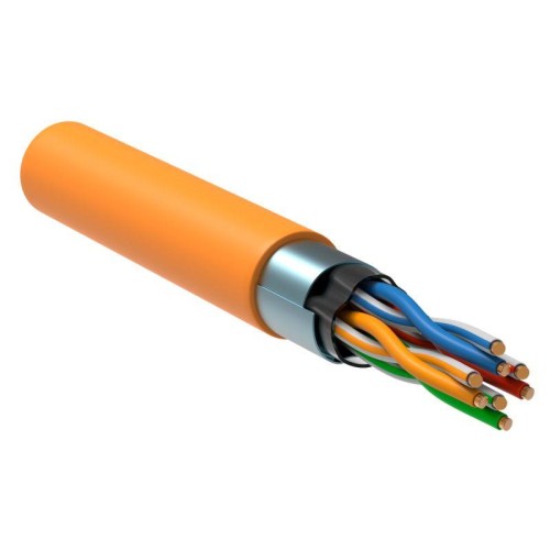 Кабель витая пара F/UTP кат.5E 4х2х24AWG solid LSZH оранж. (305м) (м) ITK LC1-C5E04-327