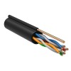 Кабель витая пара U/UTP кат.5E 4х2х24AWG LDPE с метал. тросом 1.2мм черн. (305м) (м) ITK LC3-C5E04-159