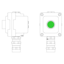 Пост управления взрывонепроницаемый из алюминия LCSD-01-B-MB-P1G(11)x1-PBMB-KA2MHK DKC LCSD21000009