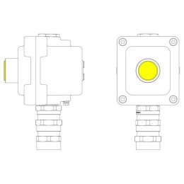 Пост управления взрывонепроницаемый из алюминия LCSD-01-B-MC-L1Y(220)x1-PCMB-KA3MHK DKC LCSD21000018