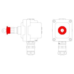 Пост управления взрывонепроницаемый из алюминия LCSD-01-B-MC-Y2R(11)x1-PCMB-KAEPM3MHK-26 DKC LCSD21000040