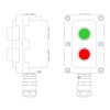 Пост управления взрывонепроницаемый из алюминия LCSD-02-B-MC-P1G(11)x1-P1R(11)x1-PCMB-KAEPM3MHK-20 DKC LCSD21000074