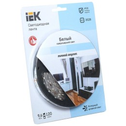 Лента светодиодная ECO LED LSR-3528W120-9.6-IP20-12V 10Вт/м (уп.5м) бел. IEK LSR1-2-120-20-1-05