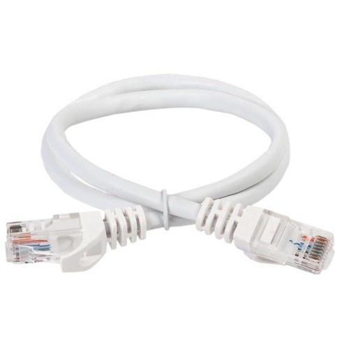 Патч-корд кат.6 UTP PVC 2м бел. ITK PC08-C6U-2M