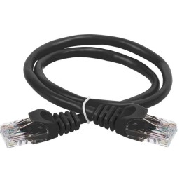 Патч-корд кат.6 UTP PVC 10м черн. ITK PC09-C6U-10M