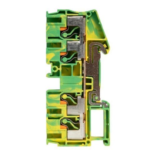 Колодка клеммная пружинная 6 Push-in 4 вывода земля EKF PIT-6-4-pe