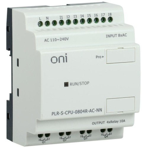 Реле логическое PLR-S. CPU0804(R) 220В AC без экрана ONI PLR-S-CPU-0804R-AC-NN