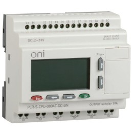 Реле логическое PLR-S. CPU0804(T) 24В DC с экраном ONI PLR-S-CPU-0804T-DC-BN