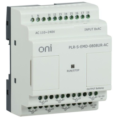 Реле логическое PLR-S. Расширение 8DI/8DO (R) 220В AC ONI PLR-S-EMD-0808UR-AC