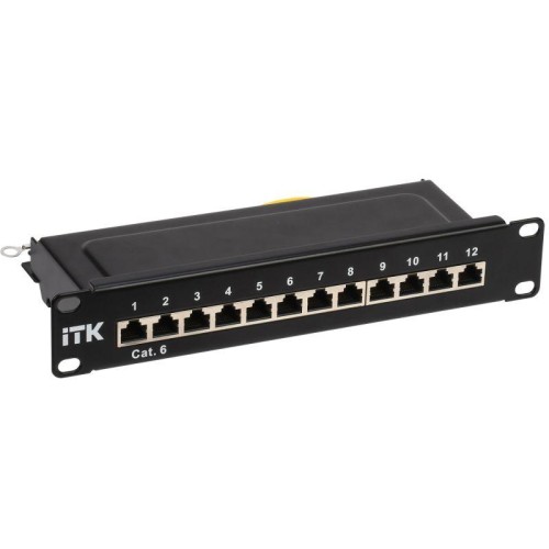 Патч-панель 1U кат.6 STP 12 портов 10" Dual IDC ITK PP12-1UC06S-D05-10