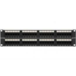 Патч-панель 19дюйм 2UCAT5E 48 портов RJ45 неэкранированная DKC RN5PPU242