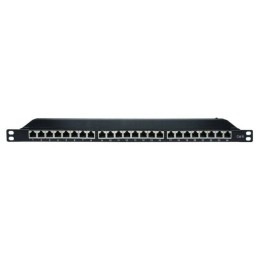 Патч-панель 19дюйм 0.5 U CAT6 24 порта RJ45 экранир. DKC RN6PPF2405